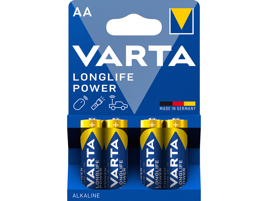Batterie alkaline stilo AA Varta H.E. - 4 pz. in blister