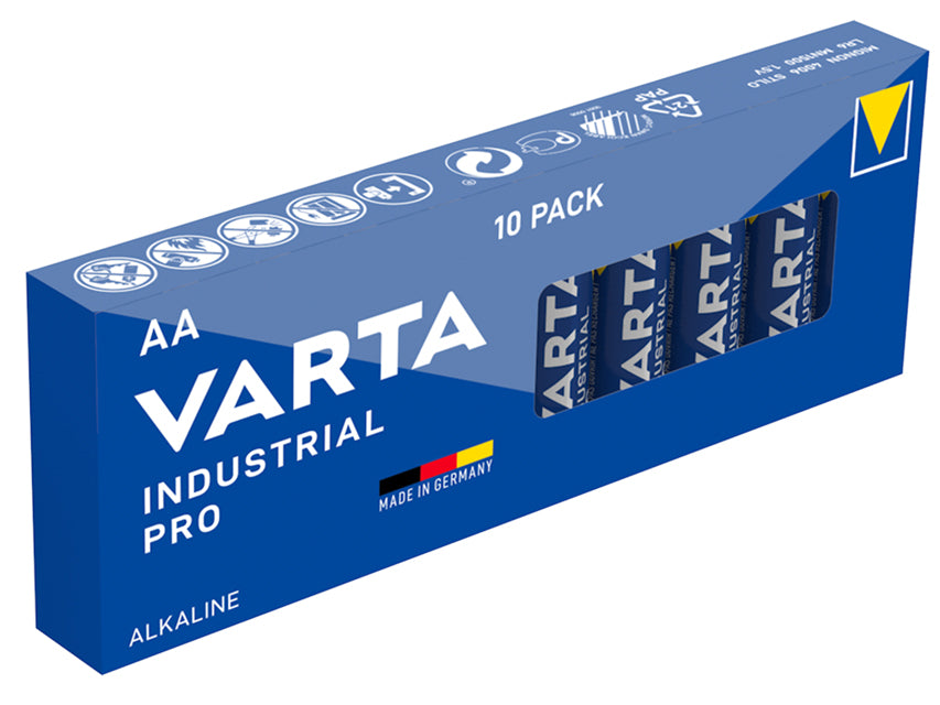 Batterie alcaline varta industrial - stilo aa - conf. 10 pz.