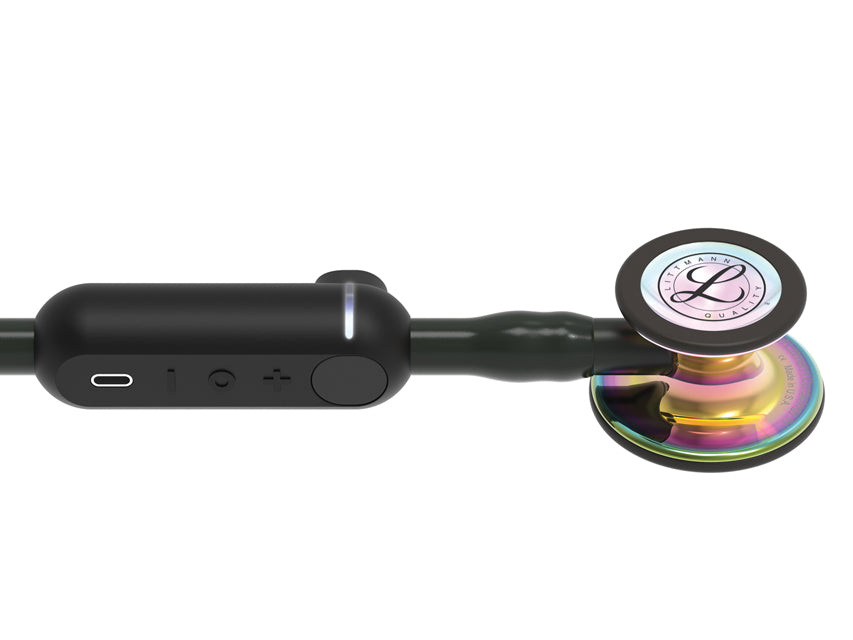 3m littmann stetoscopio core digital - 8572 - nero - finiture arcobaleno brillanti