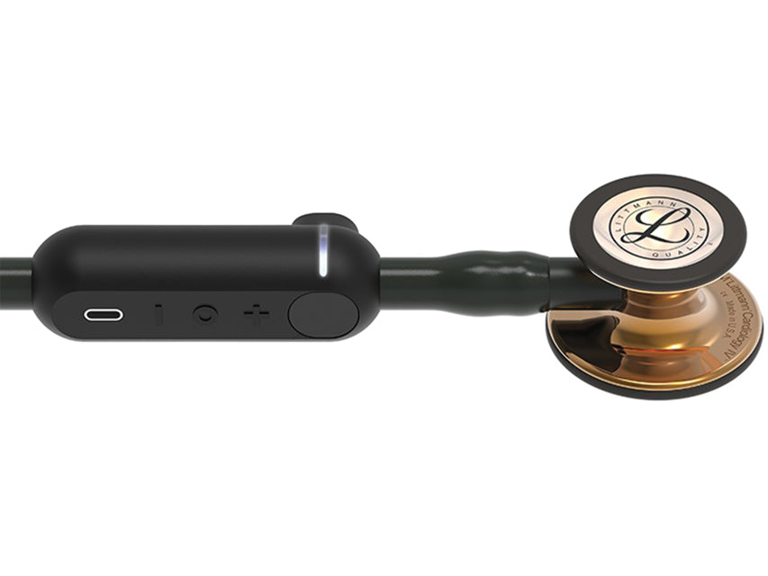 3M Littmann Core Digital Stethoscope - 8863 - Black - Bright Copper Finish