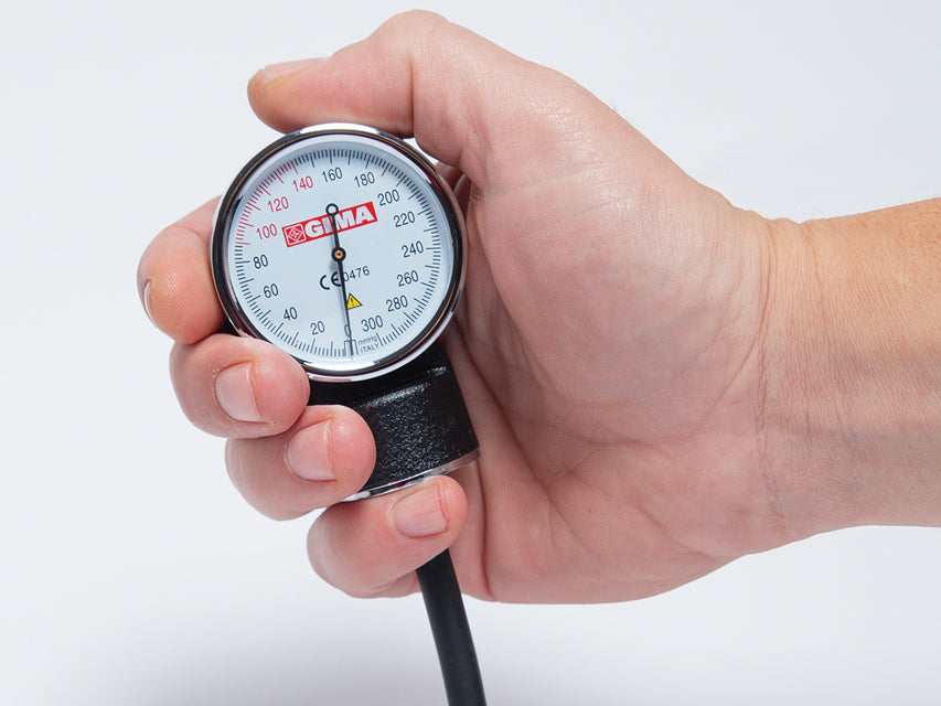 Sphygmomanometer with built-in stethoscope - aneroid