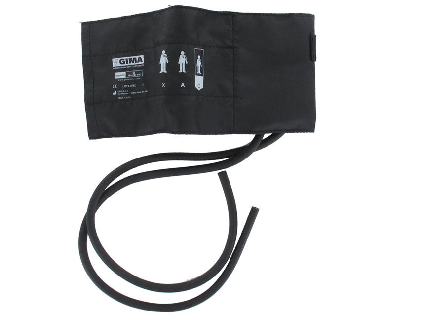 Bracciale pediatrico + polmone 2 tubi 35x11 cm -nylon nero - 1 pz.