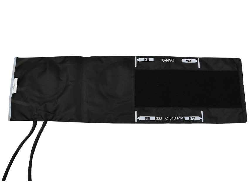 Bracciale obesi + polmone 2 tubi 62x17,5 cm -nylon nero - 1 pz.