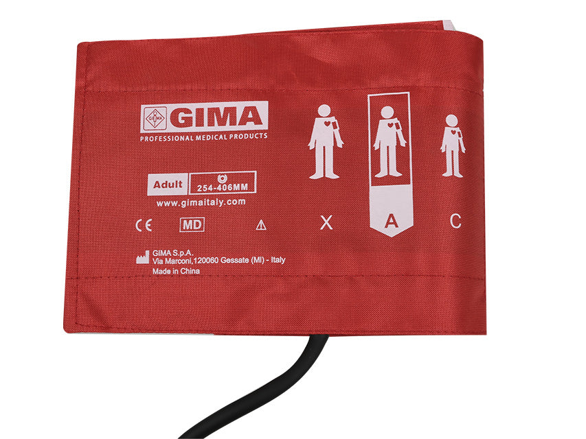 Gima Bracciale Adulti + Polmone 1 Tubo, 49 x 15 cm, Nylon, Rosso