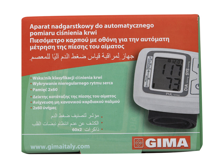 Sfigmomanometro Digitale da polso Gima