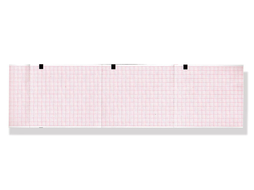 Carta termica per ECG HELLIGE/MARQUETTE - GE MAC 400/600 80x90 mmxm - pacco griglia arancio - conf. 25 pacchi