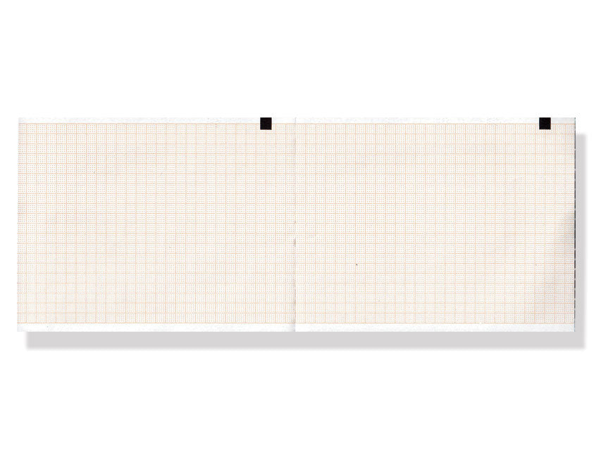 Carta termica compatibile per ecg Hellige-Marquette/Ge Mac 800
110 × 140 mm - 25 pacchii