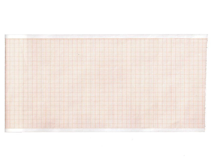 Carta termica ecg 110x30 mmxm - rotolo griglia arancio - 1 rotolo