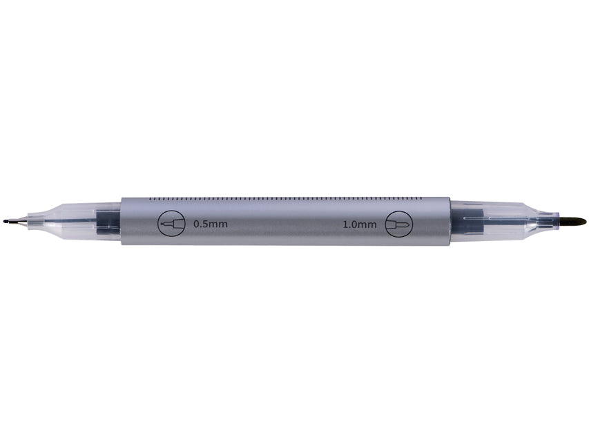 Stylo dermatologique stérile - avec règle - double pointe 0,5 et 1,0 mm