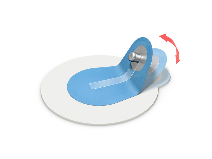 Elettrodi ECG Ambu Blue Sensor L a bottone 68,2x55 mm - gel liquido - conf.25 pz