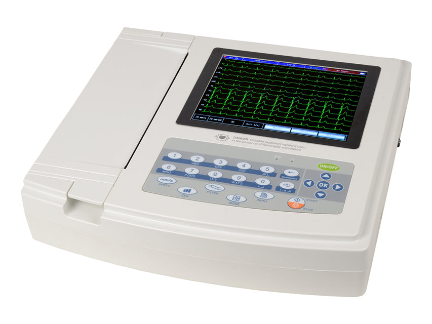 Ecg contec 1200g - 12 canali con display led a colori