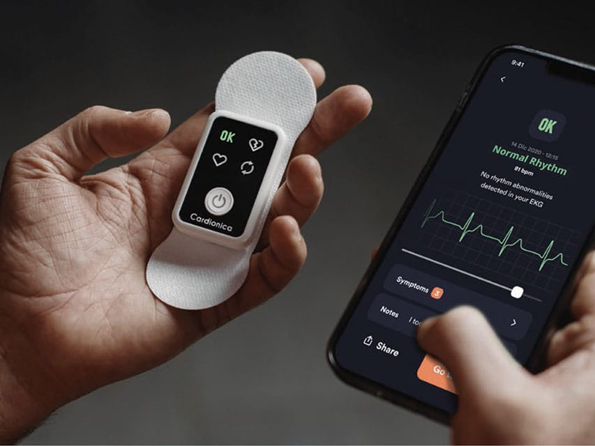 ECG portatile a singolo canale con Afib e Bluetooth Cardionica® MIR