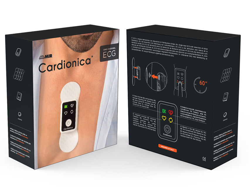 ECG portatile a singolo canale con Afib e Bluetooth Cardionica® MIR