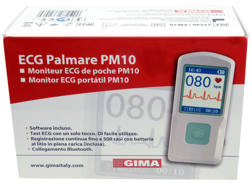 Ecg Palmare PM10 - con software e Bluetooth