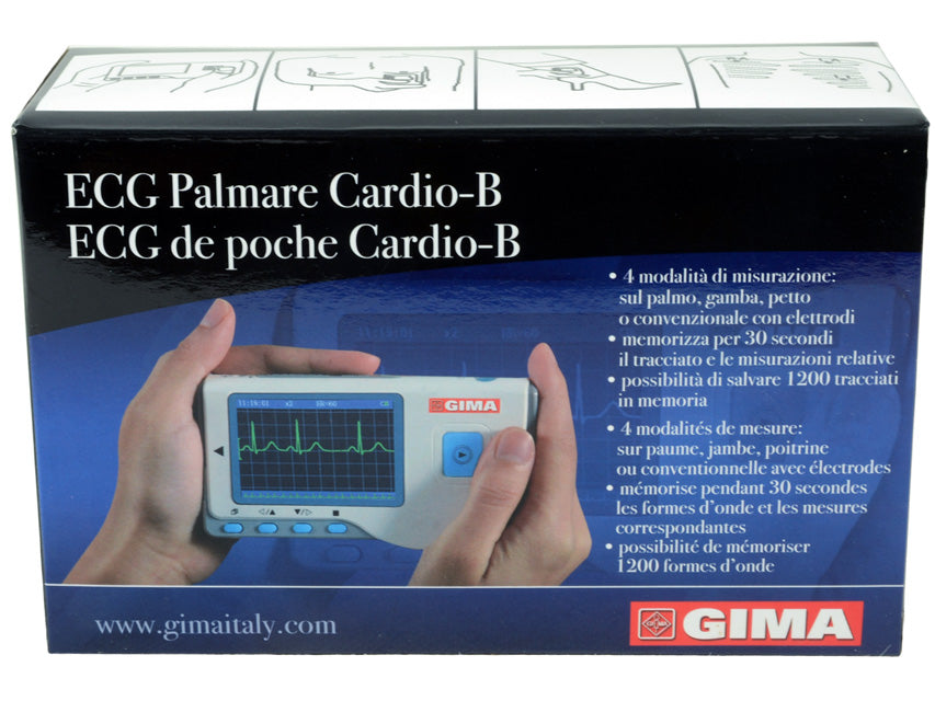 Ecg palmare Cardio B - 17 referti - elettrocardiografo 3 derivazioni e 1 canale
