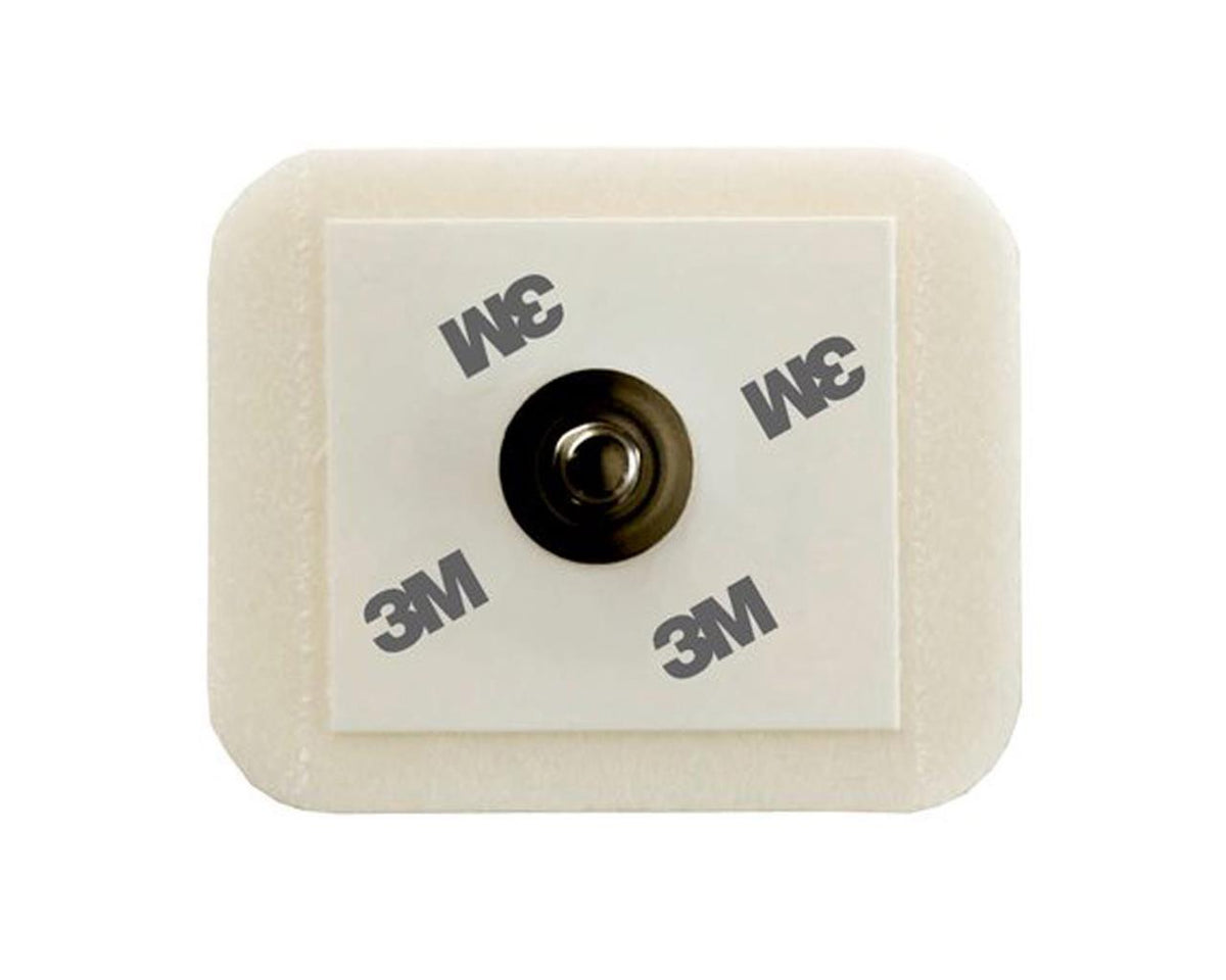 Électrodes à bouton Red Dot™ 2244 radiotransparents en mousse et gel solide - 3,3×4 cm - conf. 50 pièces.