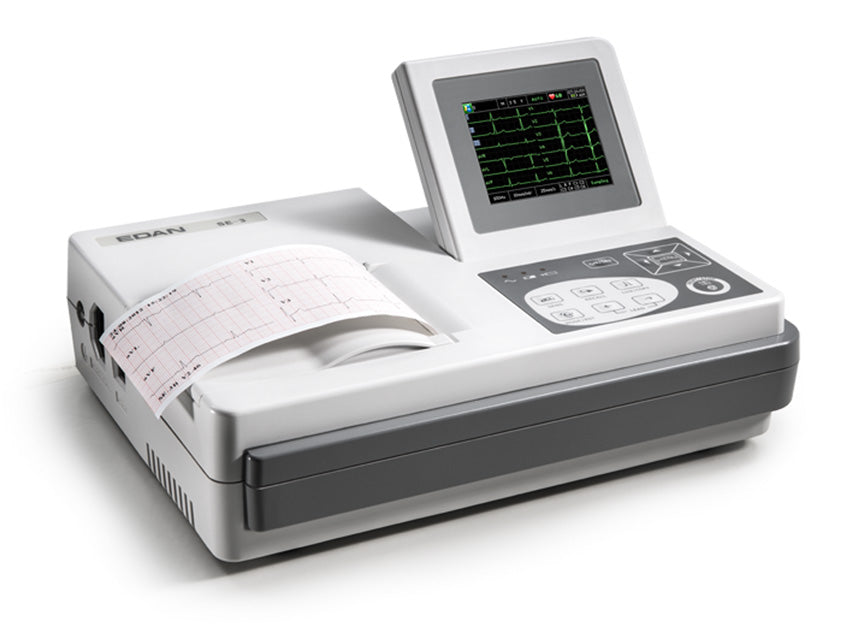 ECG portatili EDAN display a colori elettrocardiografo 12 derivazioni, 3 canali