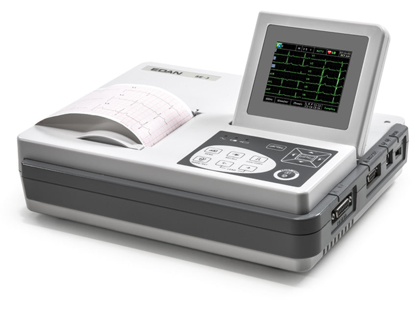 ECG portatili EDAN display a colori elettrocardiografo 12 derivazioni, 3 canali