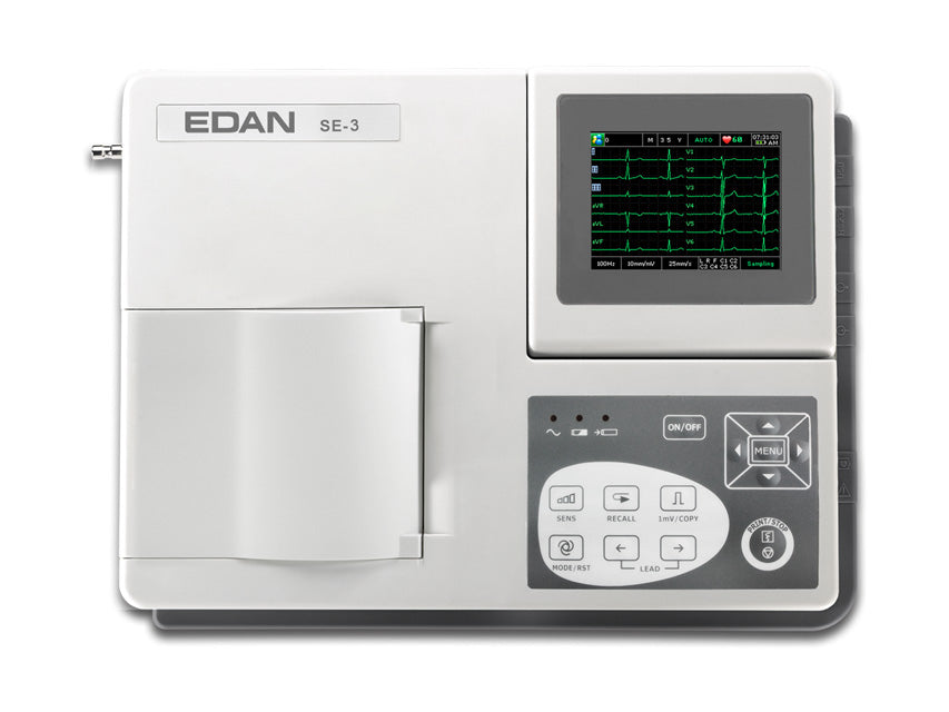 ECG portatili EDAN display a colori elettrocardiografo 12 derivazioni, 3 canali