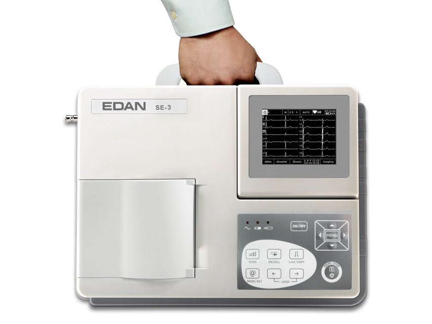 ECG portatili EDAN display a colori elettrocardiografo 12 derivazioni, 3 canali