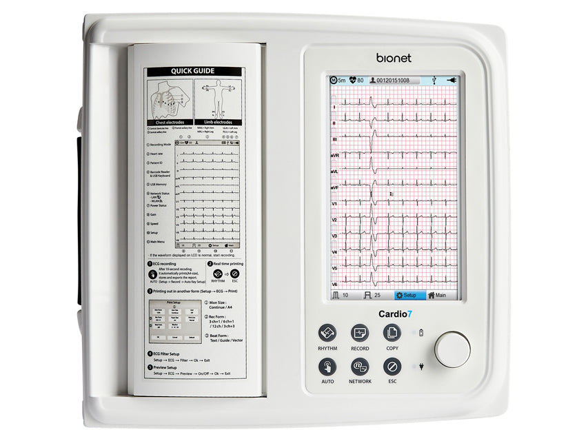 Ecg Cardio 7 - 12 canali con touch screen
