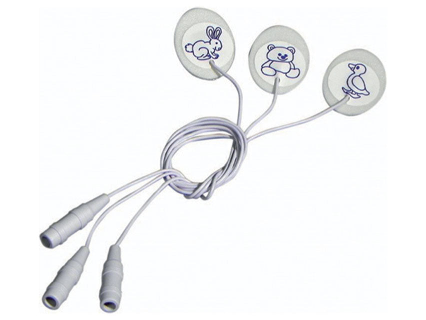 Elettrodi pediatrici FIAB Foam monouso 23-30 mm ovali con cavo 35cm - conf. 30 pz.