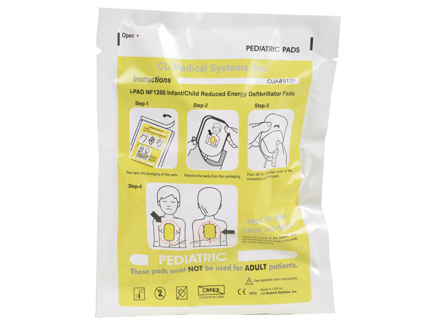 Placche pediatriche monouso originali per defibrillatore iPad NF 1200 - 1 coppia