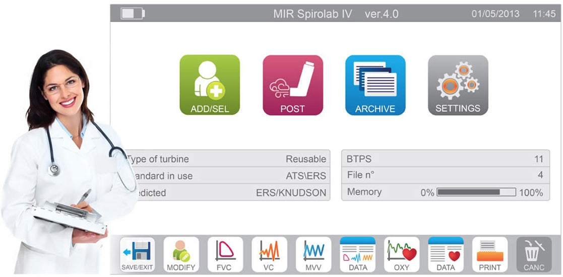 Spirometro Mir New Spirolab Touchscreen con software