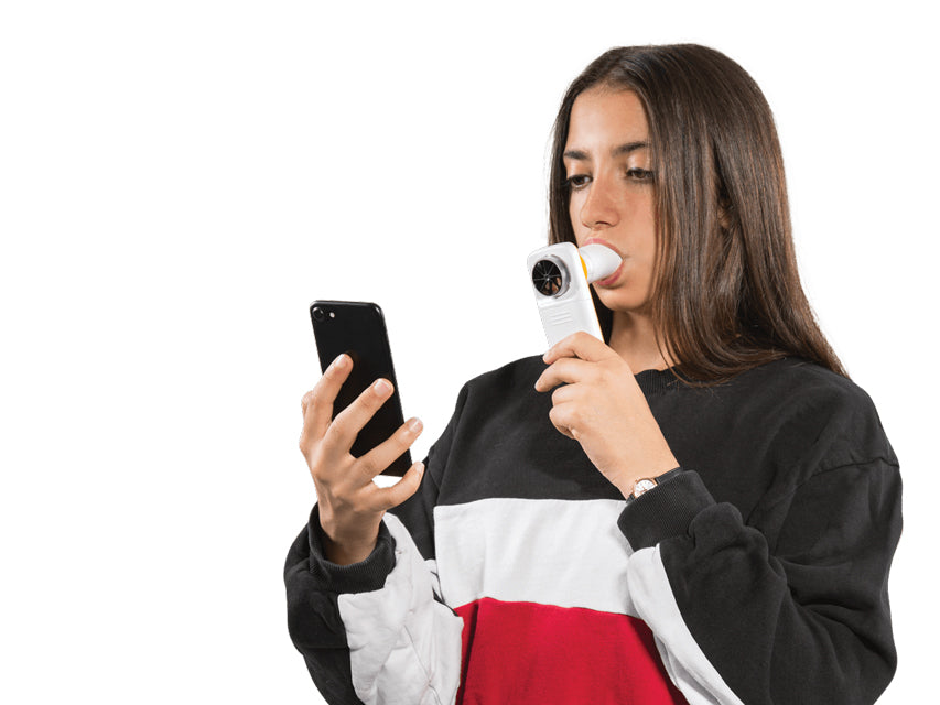 MIR Smart One Oxi® Peak flow Spirometro personale con FEV1 e SpO2 - collegabile a smartphone e tablet