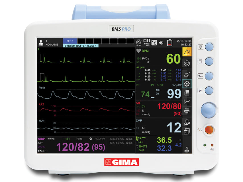 Monitor multiparametrico BM5 PRO Resp+ Ecg, SpO2, Nibp, Temp opzionale - 7 canali ECG