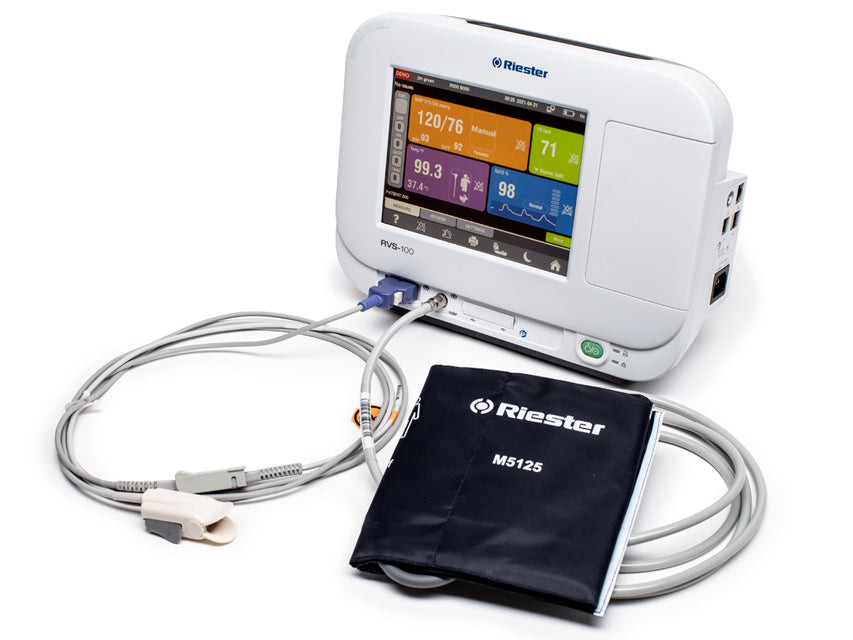 Monitor multiparametro per misurare pulsossimetria e pressione sanguigna RIESTER RVS-100 - 1960-RRXPE con stampante