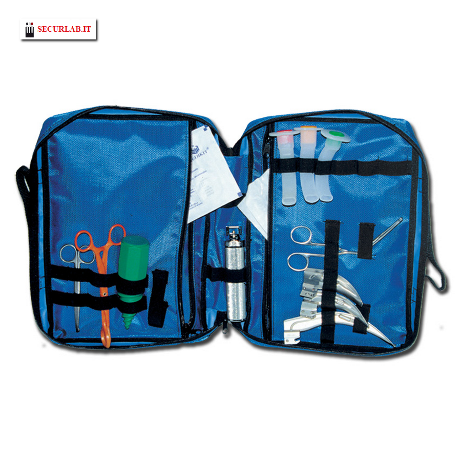 Borsa medicale in poliestere con kit intubazione - blu - conf. 1 pz.