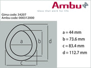 Ambu-Maske Nr. 3/4 - kleiner blauer Erwachsener