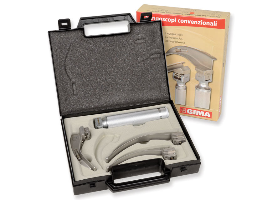 Set laringoscopio 3 lame - lame mc intosh 2-3-4 - 1 pz.