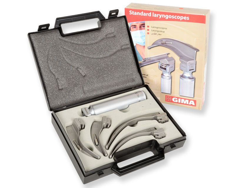 Set laringoscopio 4 lame - Lame Mc Intosh 1-2-3-4