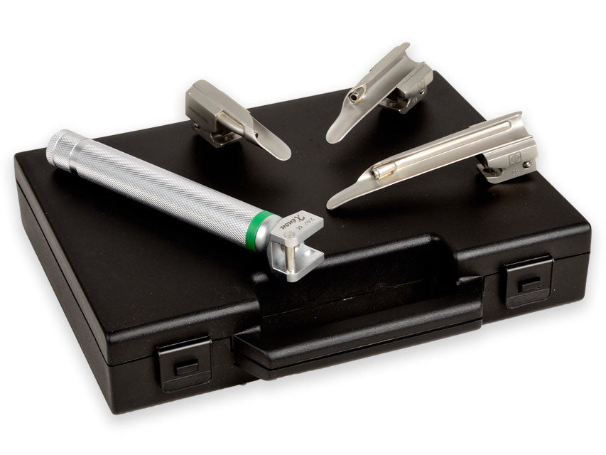 Set laringo "maxlite" f.o. Pediatrico 3 lame miller 00,0,1 - 2,5v - 1 pz.