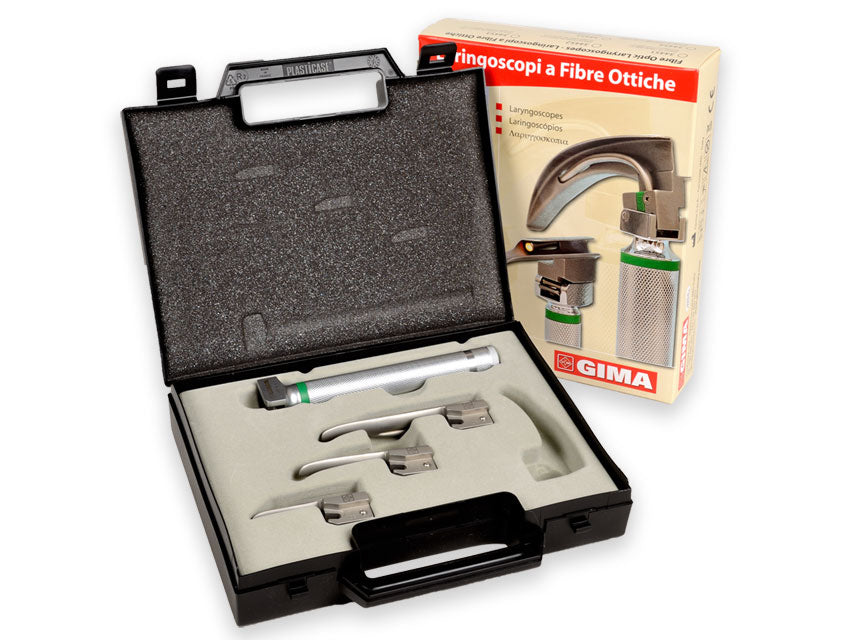 Set laringo "maxlite" f.o. Pediatrico 3 lame miller 00,0,1 - 2,5v - 1 pz.