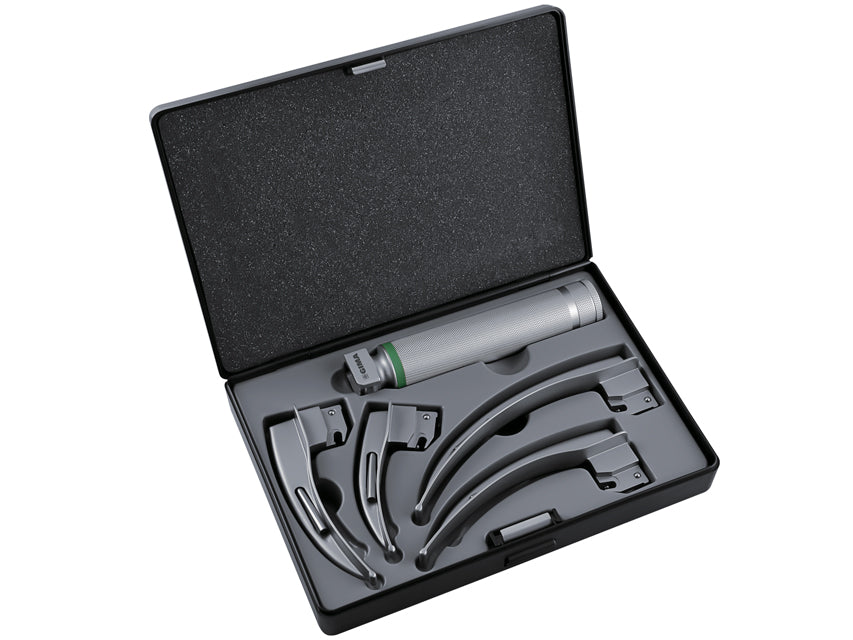 F.O.-Laryngoskop-Set für Erwachsene mit 4 Mc-Intosh-Spateln Gima Green 1-2-3-4
