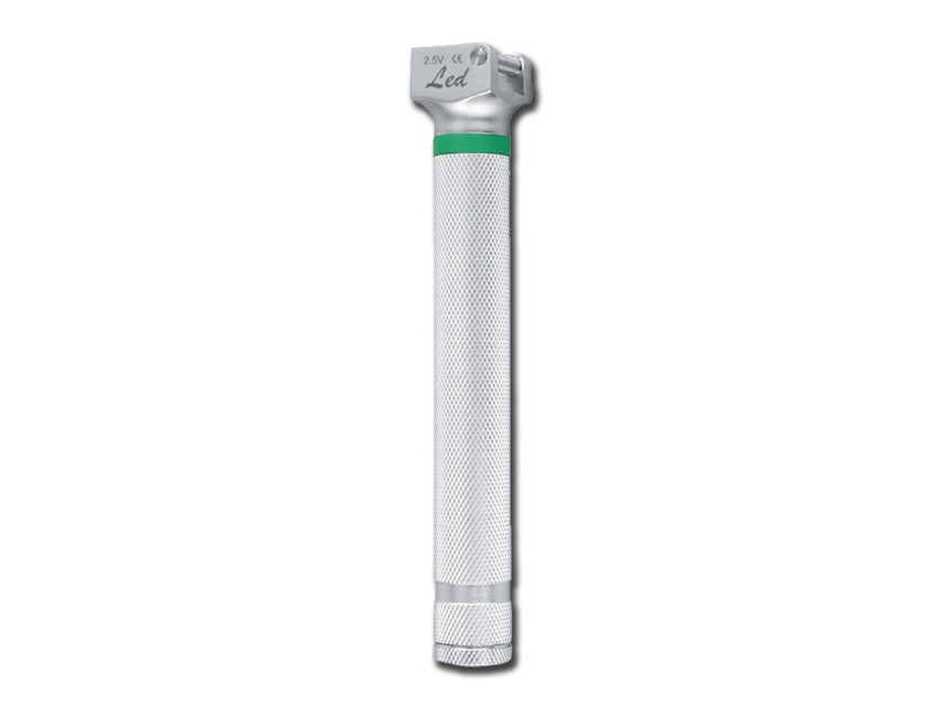 Manico per laringoscopio Gima Green F.O. LED in metallo ricaricabile 2,5 V - pediatrico