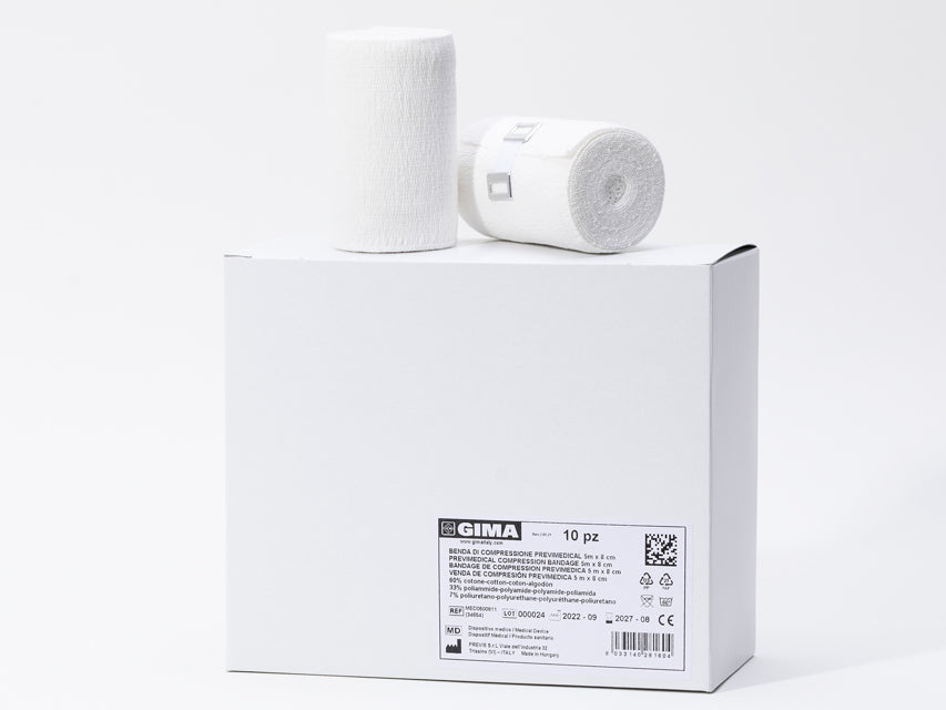 Benda di compressione previmedical 5m x 8 cm - conf. 10 pz.