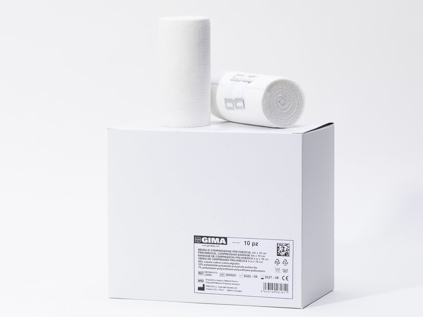 Previmedical Kompressionsbinde 5 m x 10 cm - Packung mit 10 Rollen