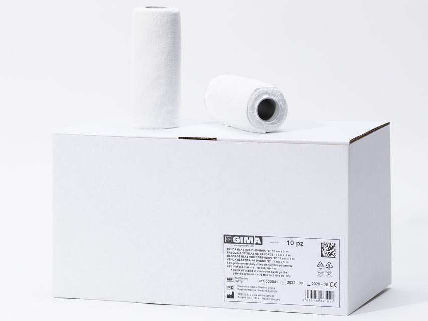 Previzinc E Benda elastica all'ossido di zinco - 10 cm × 5 m - conf. 1 pz.