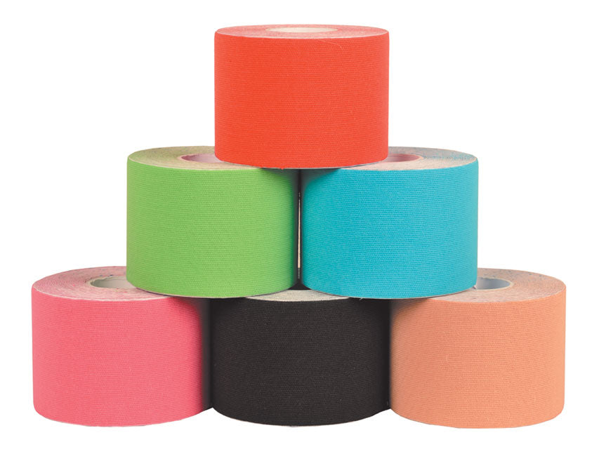Taping kinesiologia 5 m x 5 cm - mix 6 colori - conf.6 pz