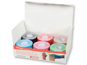 Taping kinesiologia 5 m x 5 cm - mix 6 colori - conf.6 pz