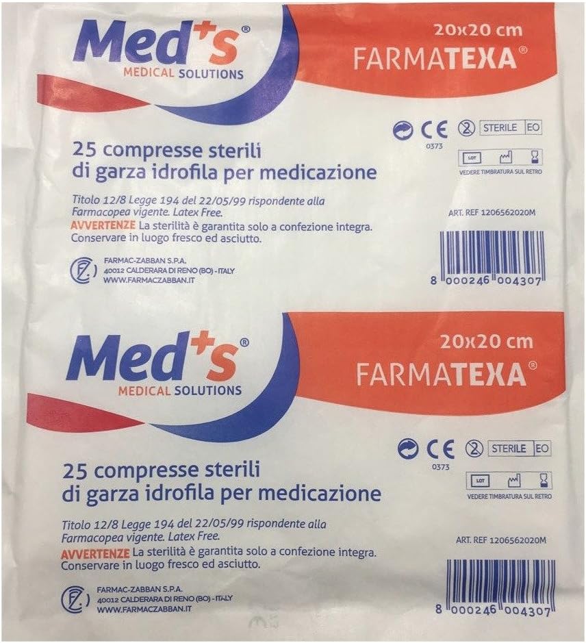 Compresse tagliate FARMATEXA di garza sterili