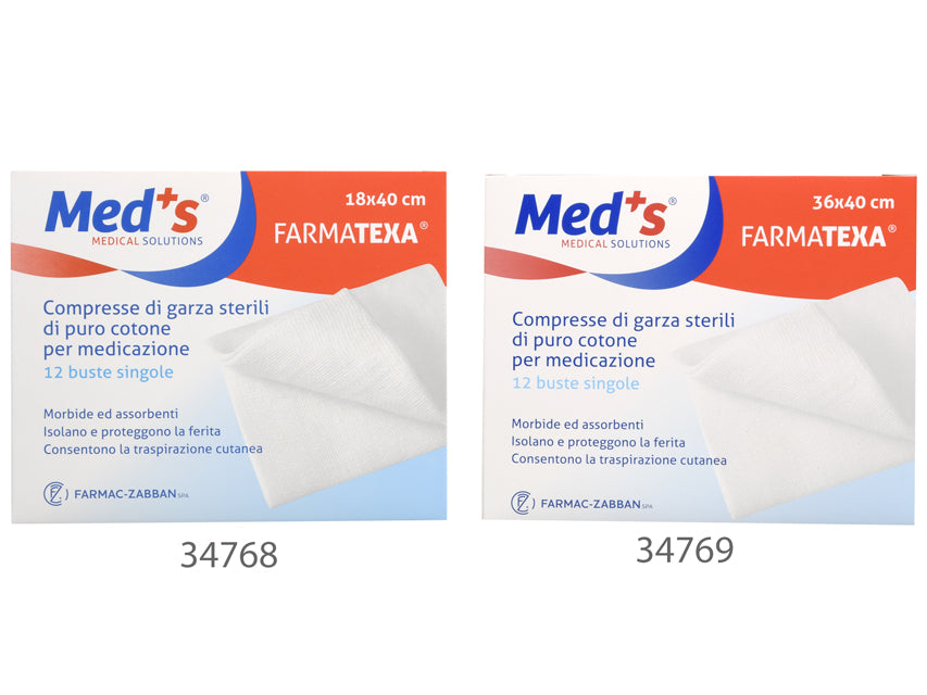 Compresse garza cotone 18X40 cm - 12 buste singole