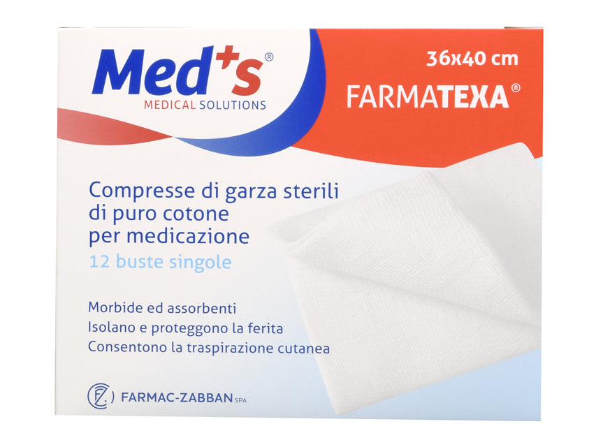 Compresse garza cotone 36X40 cm - 12 buste singole