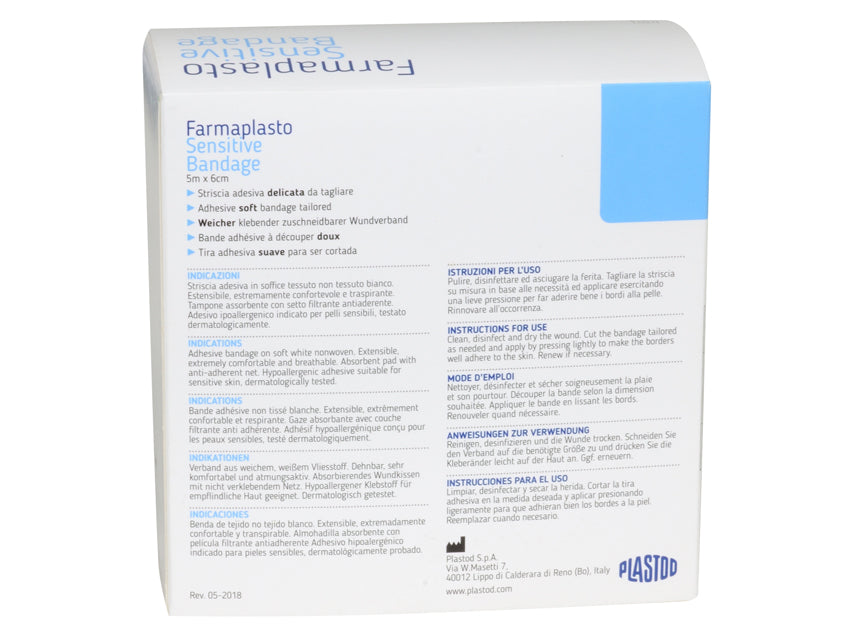 Medicazione adesiva da tagliare - 5 mt x 6 cm