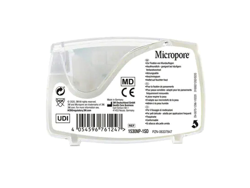 3M™ Micropore™ - 2,5 cm × 5 m - Cerotto di carta in dispenser - 1530NP-1SD - 1 rotolo