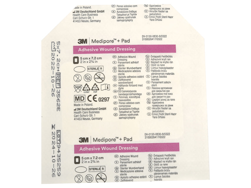 3M™ Medipore™ + Pad 3562E medicazione sterile in TNT con tampone - 5 × 7 cm - conf.50 pz.